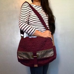 Fossil key-per purple messenger Shoulder Bag